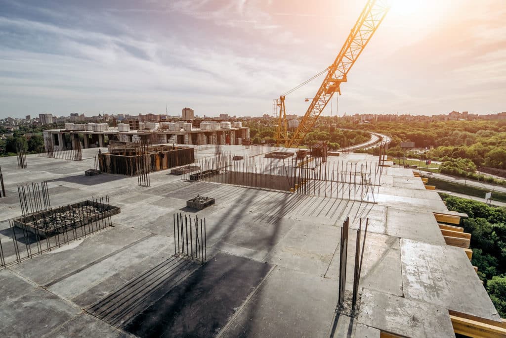 Roof of construction site 